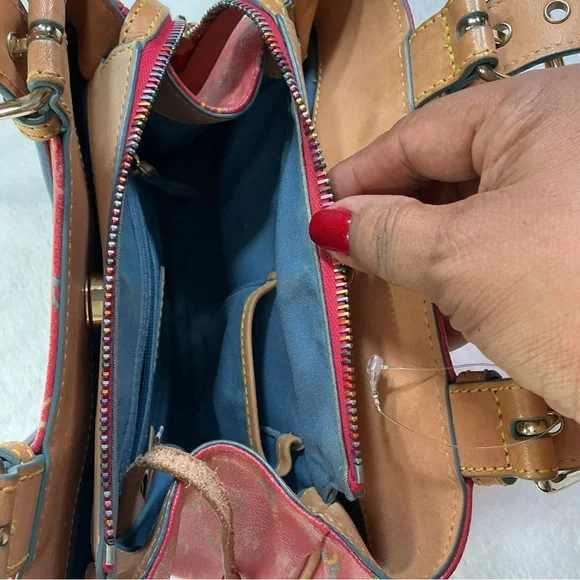 Dooney & Bourke Multicolor Signature Satchel - Picture 8 of 10